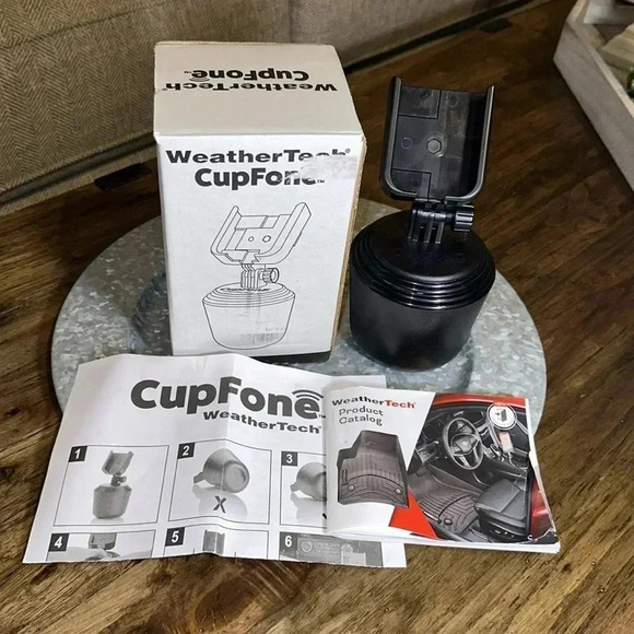 NWT WeatherTech CupFone Cell Phone Holder Black Universal Brand - Picture 2 of 11